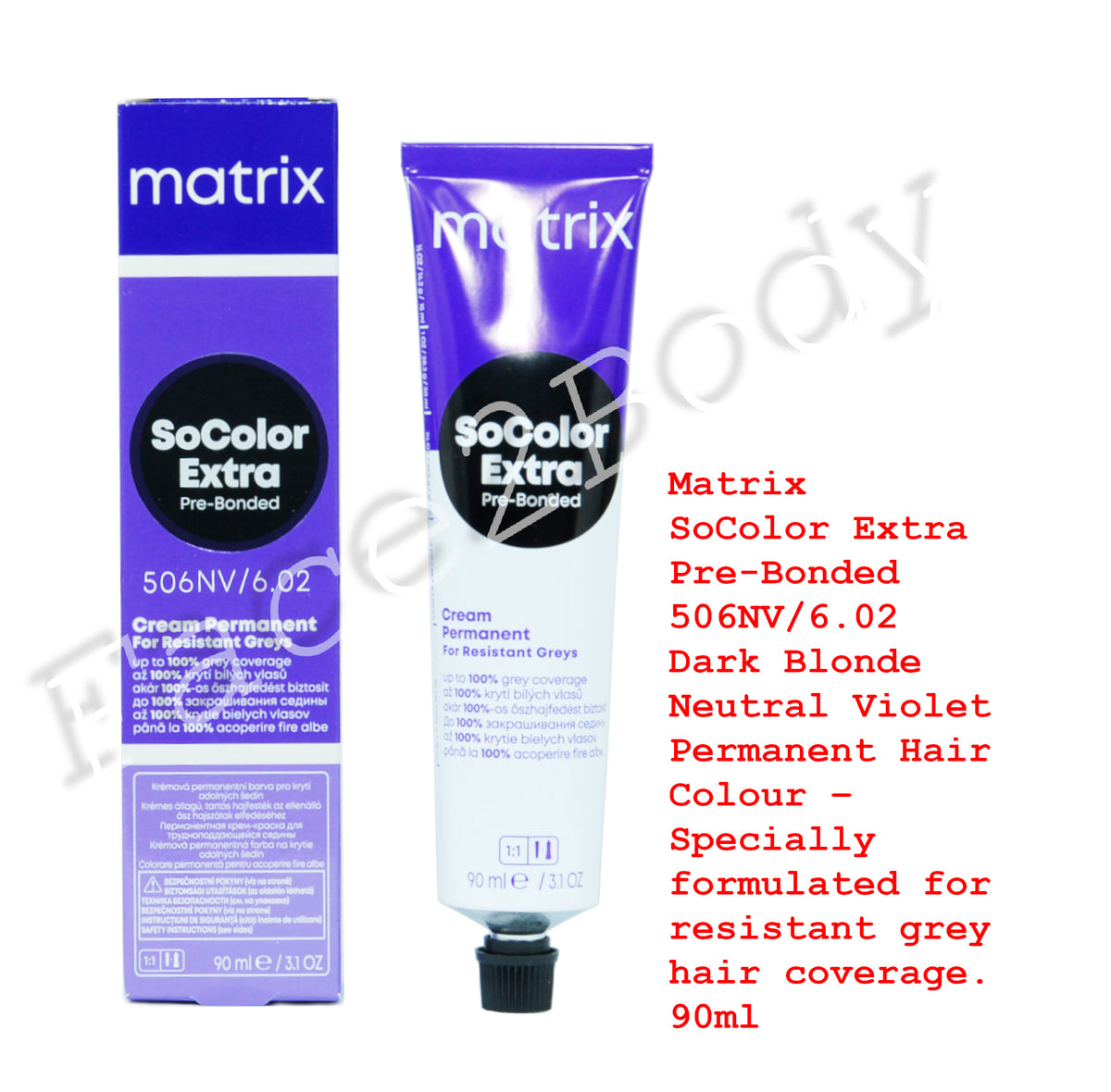 Matrix SoColor Extra Pre-Bonded 506NV/6.02 Dark Blonde Neutral Violet HairColour