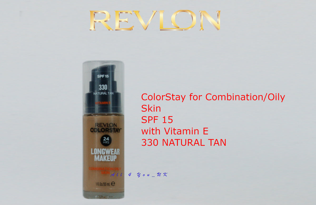 Revlon ColorStay Foundation for Combination/Oily Skin, SPF 15 Vitamin E - 330 Natural tan