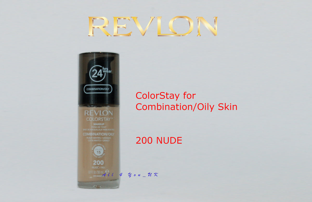 Revlon Colorstay Foundation 24 Hours Makeup 30ml - OLD VERSION - 200 Nude Combination/Oily