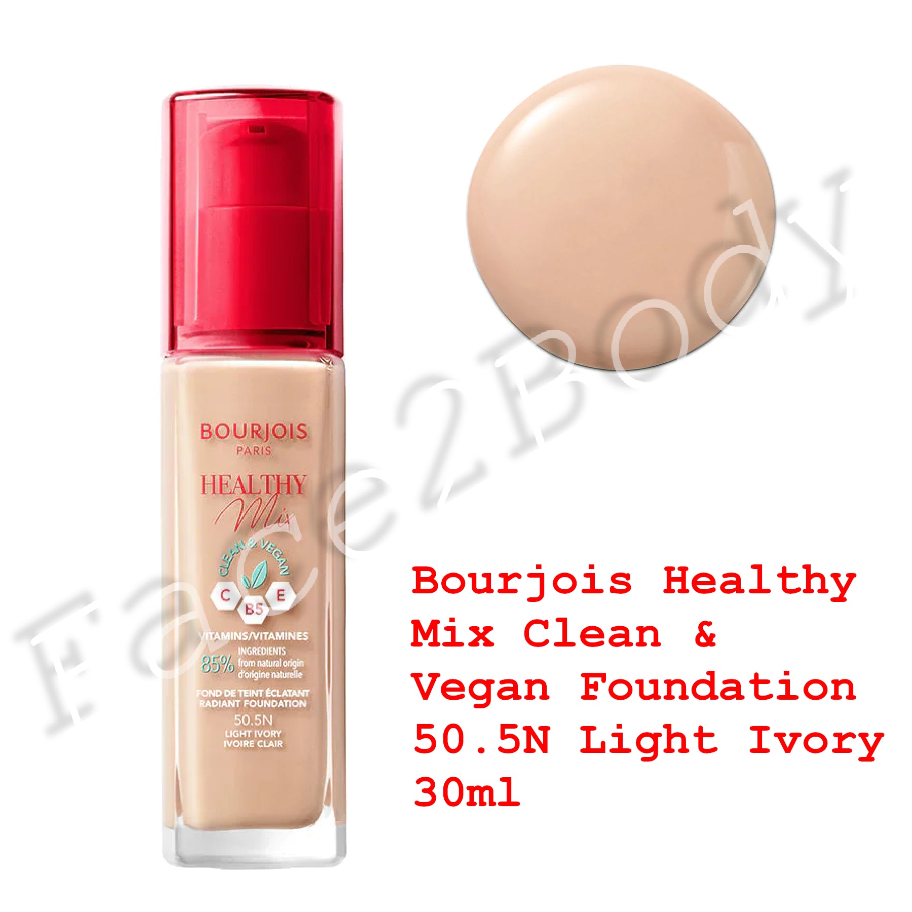 Bourjois Healthy Mix Clean & Vegan Foundation 50.5N Light Ivory 30ml