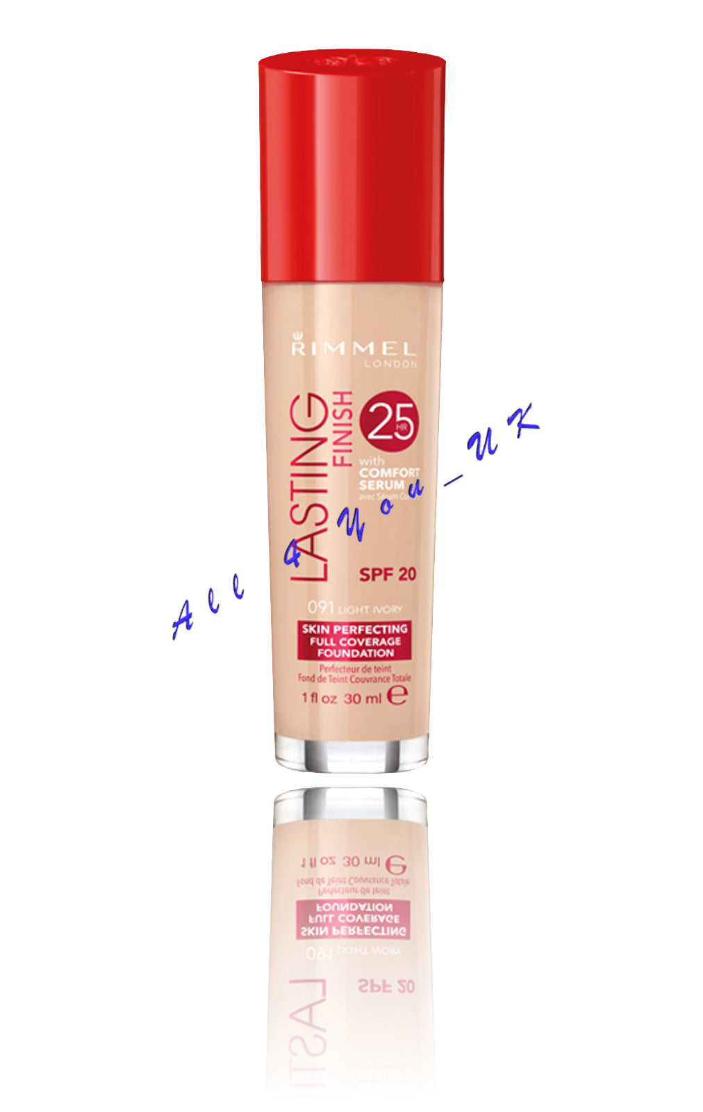 Rimmel Lasting Finish Foundation 25-Hour SPF 20 - 091 Light Ivory