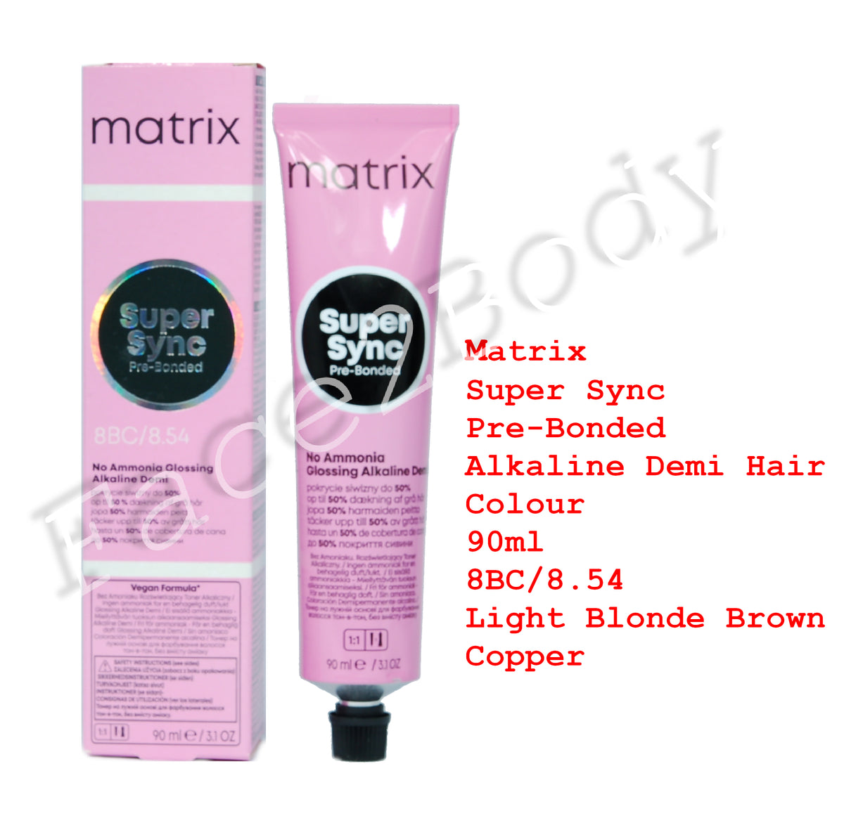 Matrix Super Sync Pre-Bonded Demi Hair Colour 8BC/8.54 Light Blonde Brown Copper 90ml