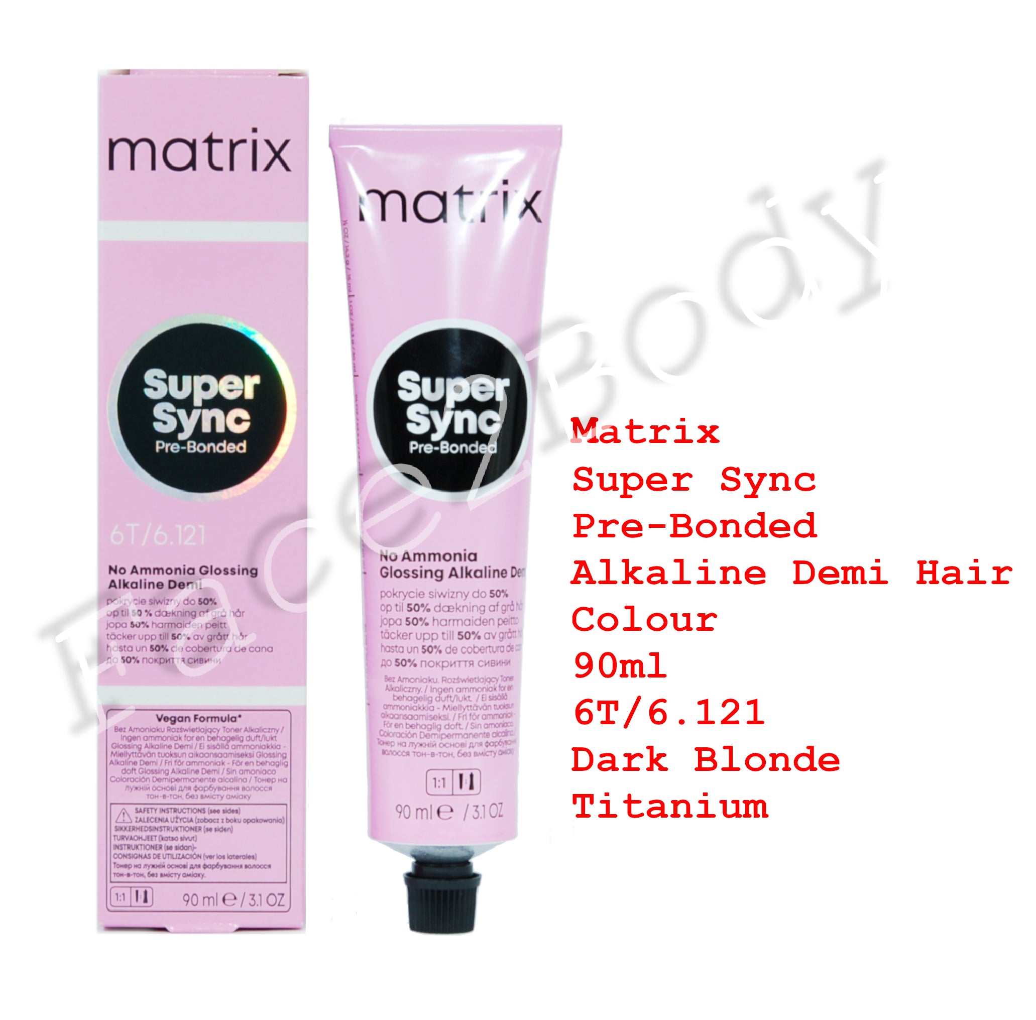 Matrix Super Sync Pre-Bonded Demi Hair Colour  6T/6.121 Dark Blonde Titanium 90ml