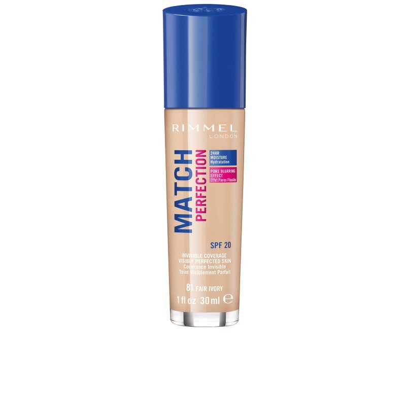 Rimmel Match Perfection Foundation 30ml - SPF 20/ SPF 15 - 81 Fair Ivory