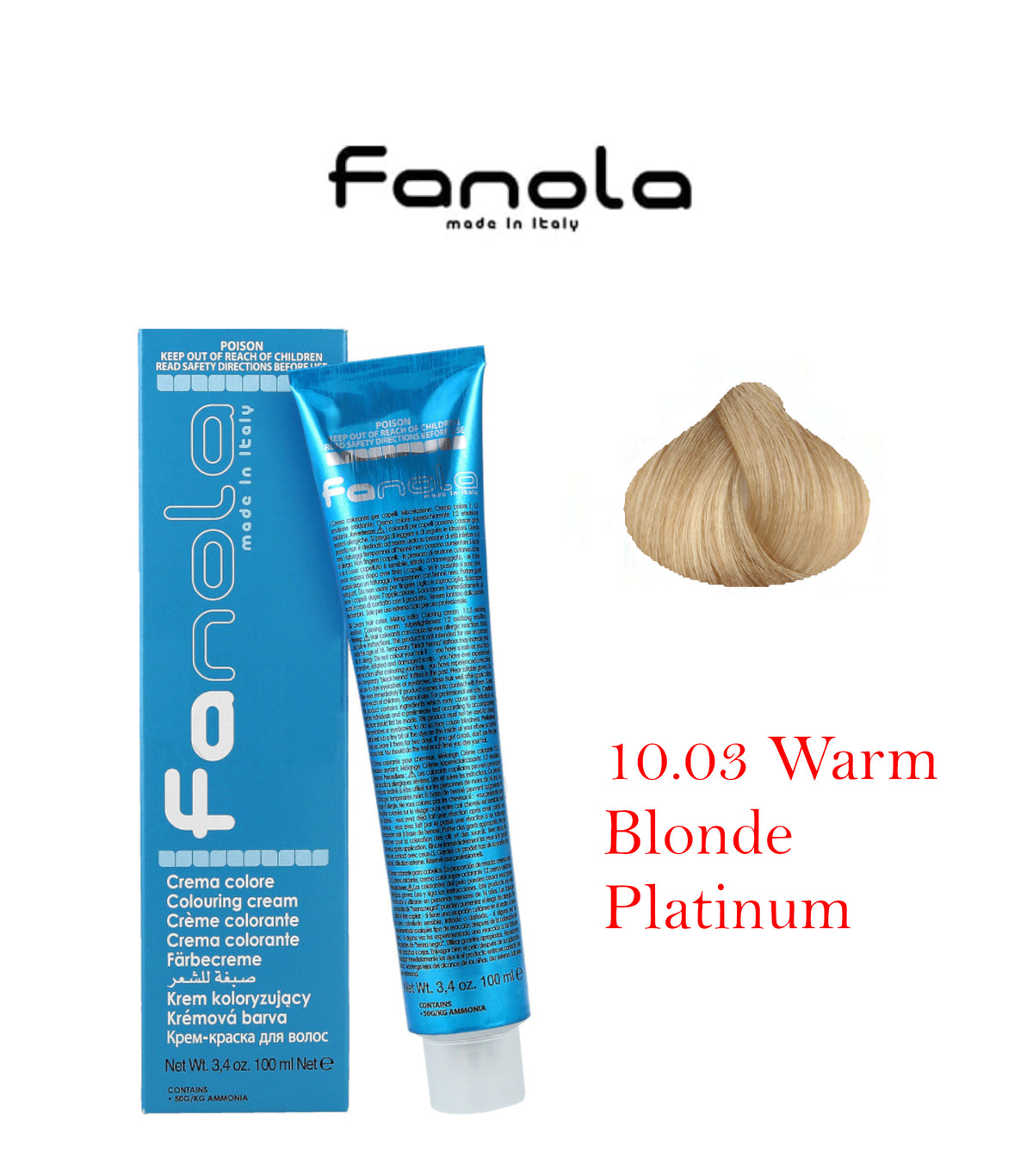 Fanola Color Cream 10.03 Warm Blonde Platinum