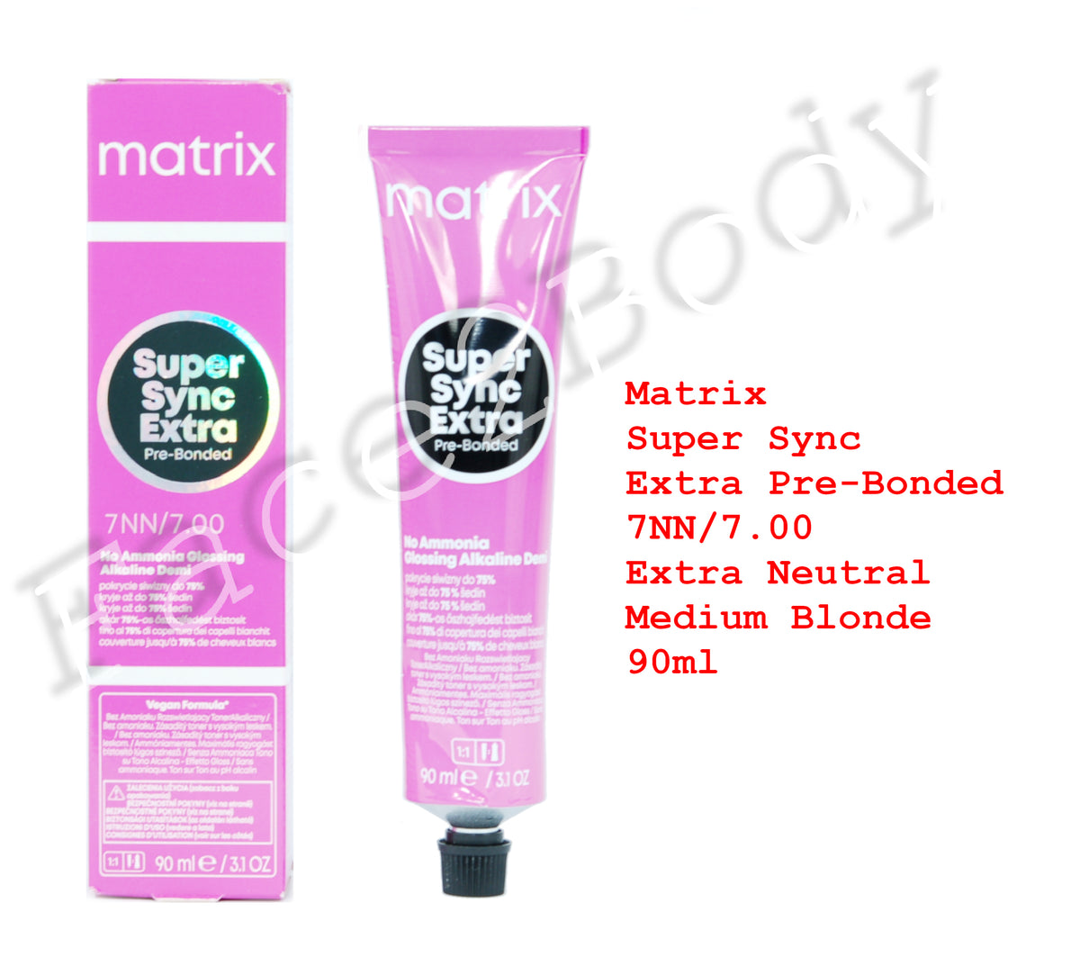 Matrix Super Sync Extra Pre-Bonded Alkaline Demi Hair Colour 7NN Extra Neutral Medium Blonde 90ml