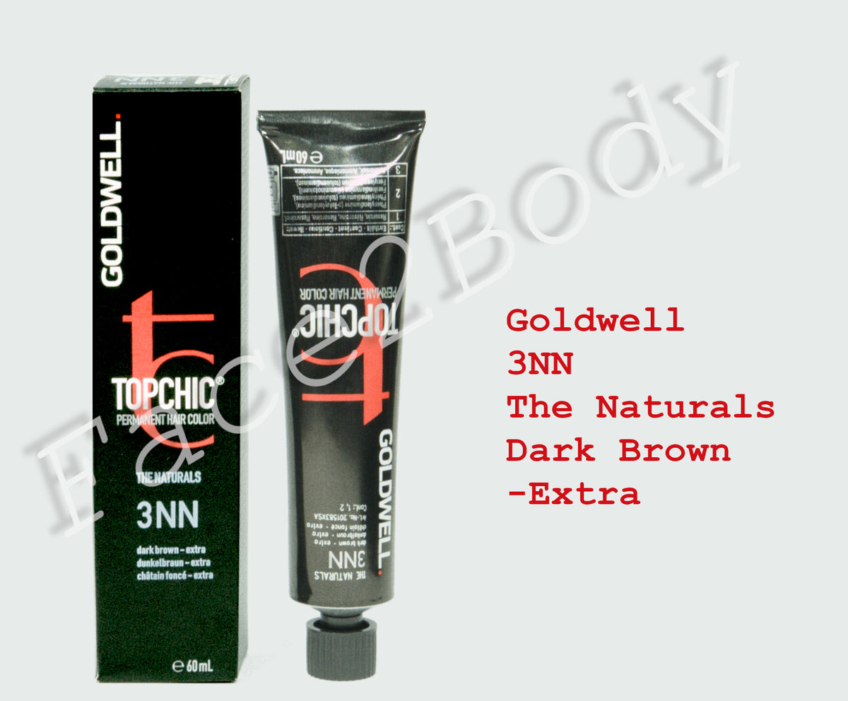 Goldwell Topchic Permanent Hair Color - The naturals - 3NN Dark Brown -Extra 60ml