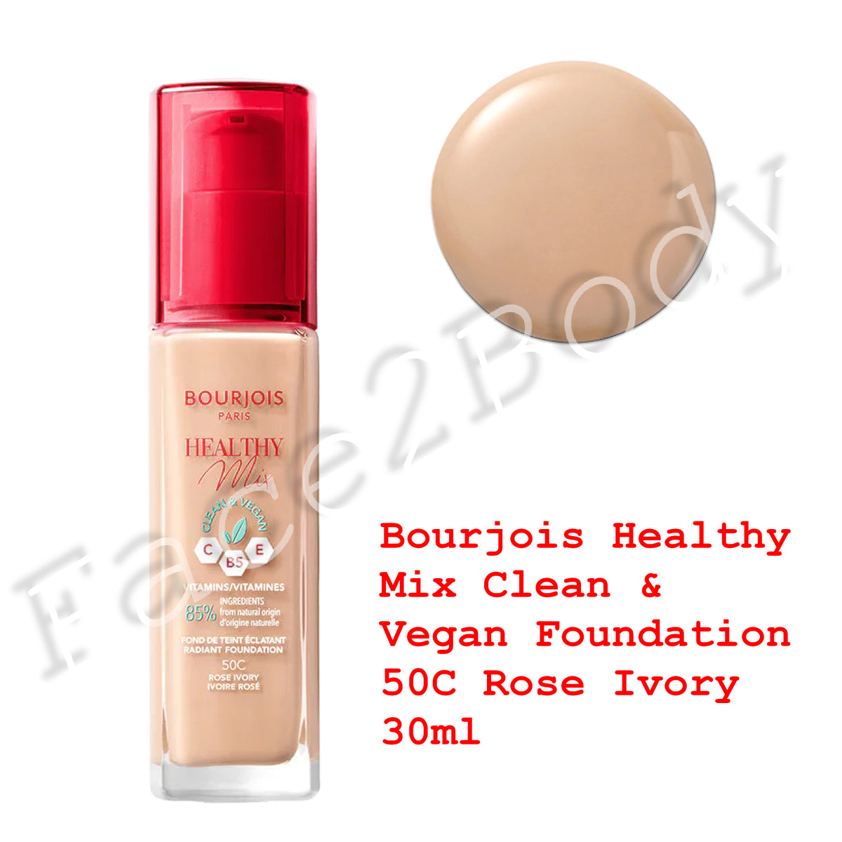 Bourjois Healthy Mix Clean & Vegan Foundation 50C Rose Ivory 30ml