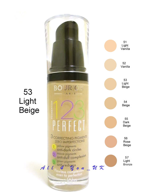 Bourjois 123 Perfect Foundation 30ml - 53 Light Beige