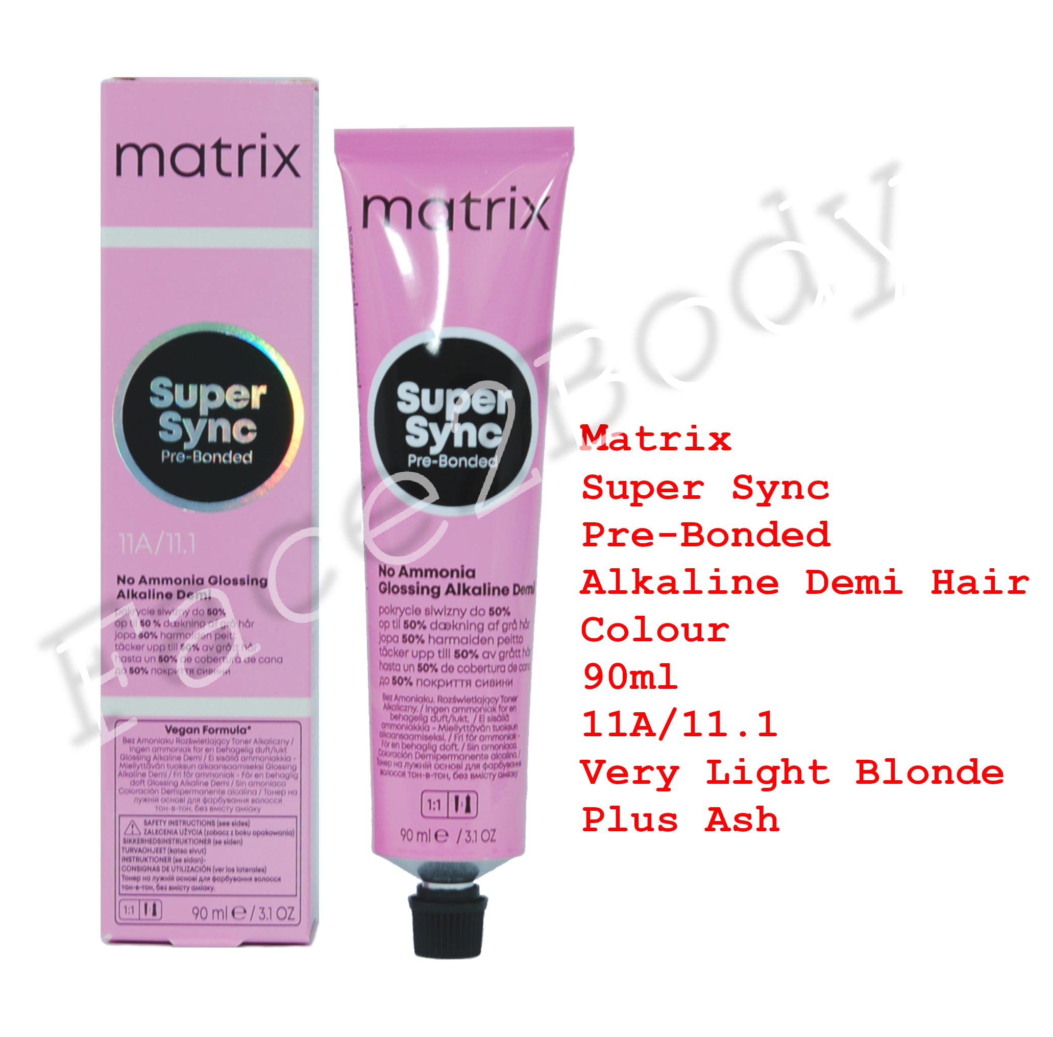 Matrix Super Sync Pre-Bonded Demi Hair Colour 11A/11.1 Very Light Blonde Plus Ash 90ml