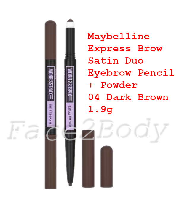 Maybelline Express Brow Satin Duo Eyebrow Pencil + Powder 04 Dark Brown 1.9g