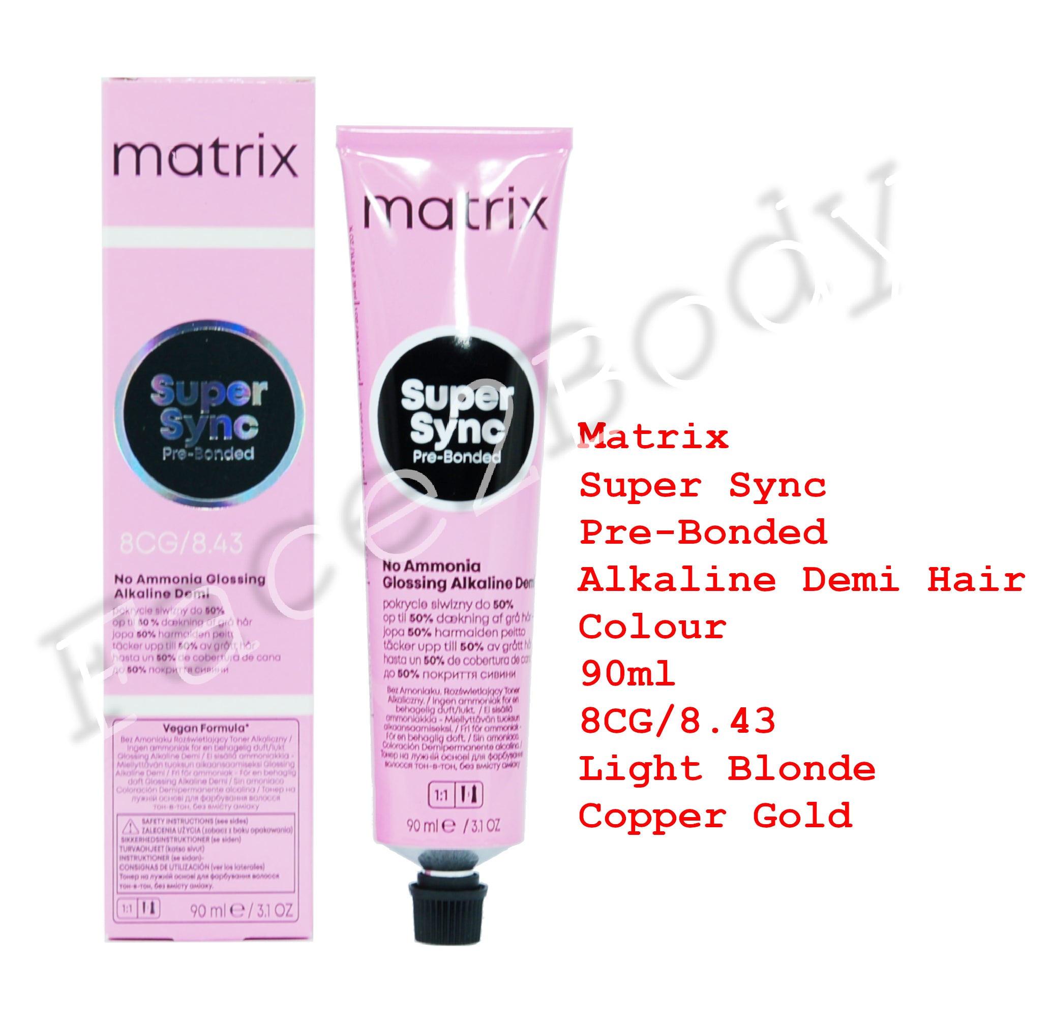 Matrix Super Sync Pre-Bonded Demi Hair Colour 8CG/8.43 Light Blonde Copper Gold 90ml