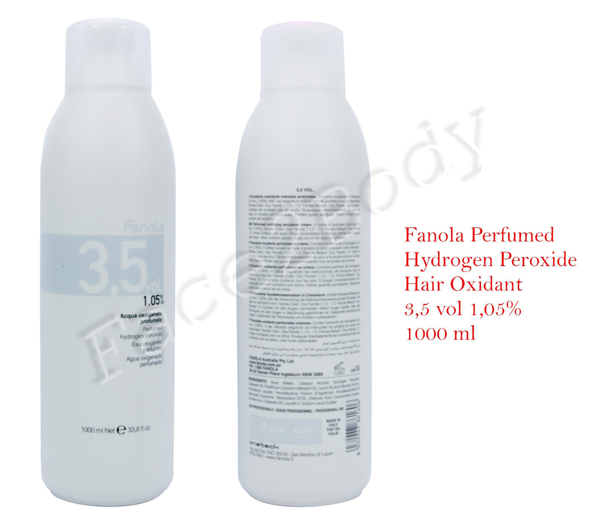 Fanola Perfumed Hydrogen Peroxide Hair Creamy Oxidants 3,5 VOL 1L