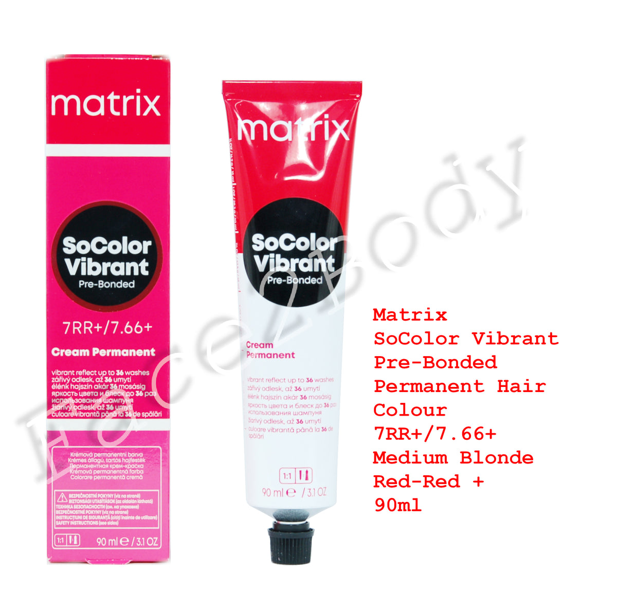 Matrix SoColor Vibrant Pre-Bonded Hair Colour 7RR+/7.66+ Medium Blonde Red-Red+