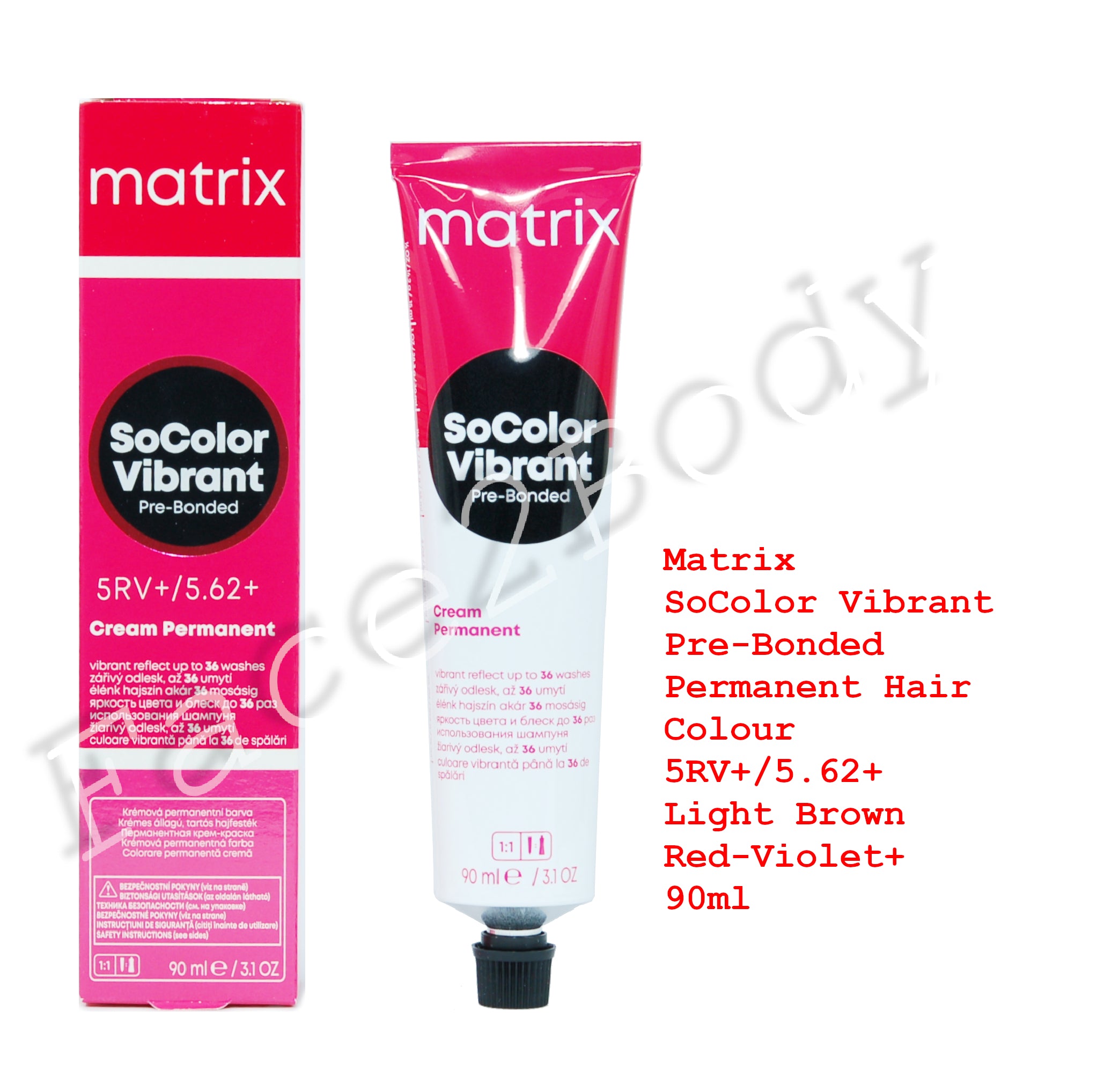 Matrix SoColor Vibrant Pre-Bonded Hair Colour 5RV+/5.62+ Light Brown Red-Violet+