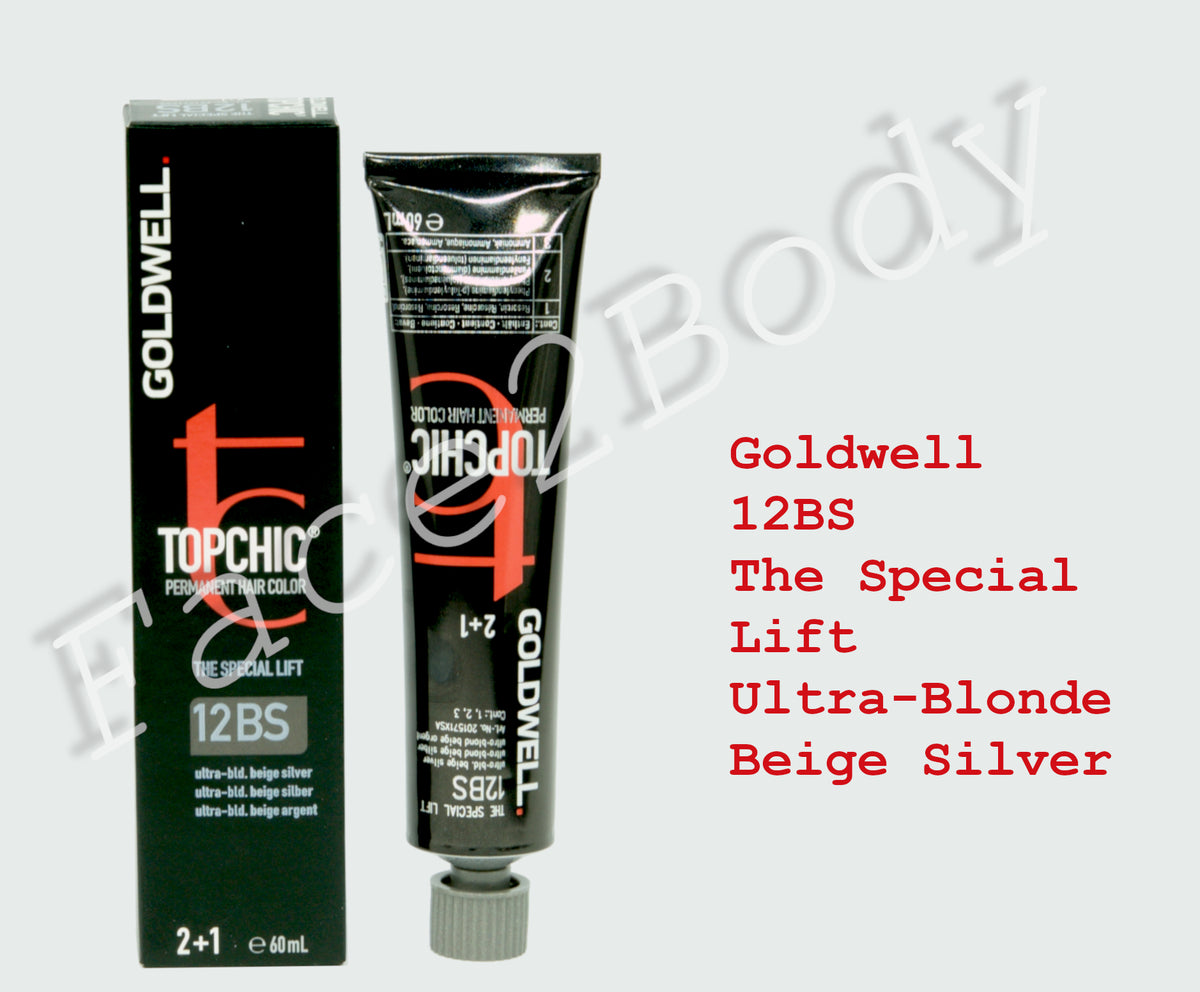 Goldwell Topchic Permanent Hair Color - The Special Lift- 12BS Ultra-Blonde Beige Silver 60ml