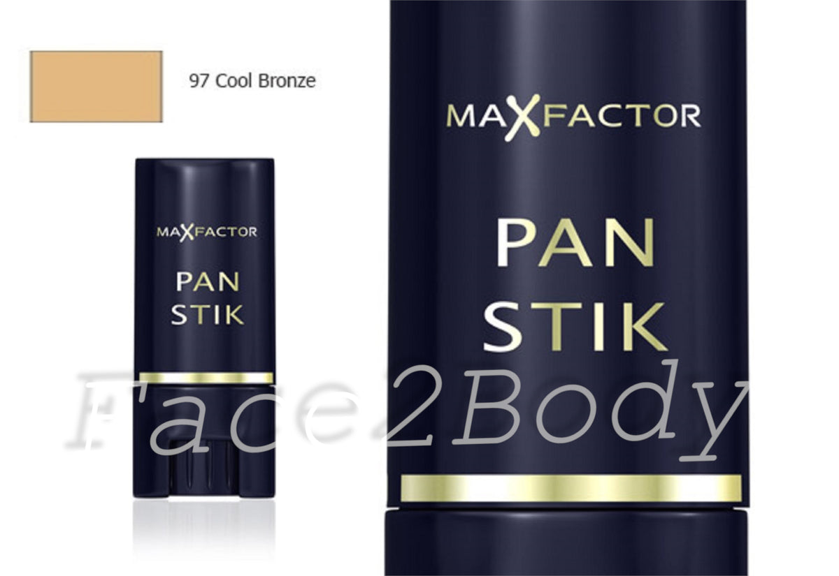 Max Factor Pan Stik Foundation Stick Full Coverage 9g - 97 Cool Bronze