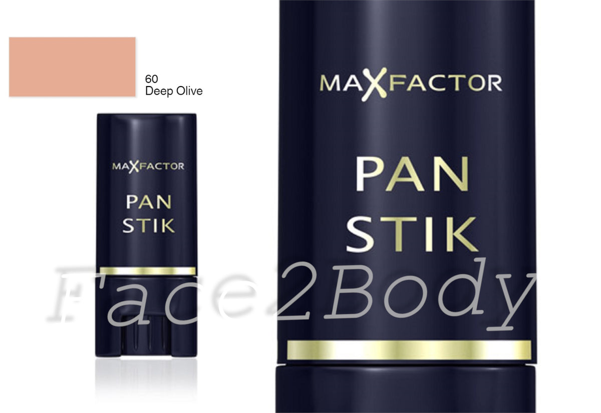 Max Factor Pan Stik Foundation Stick Full Coverage 9g - 60 Deep Olive