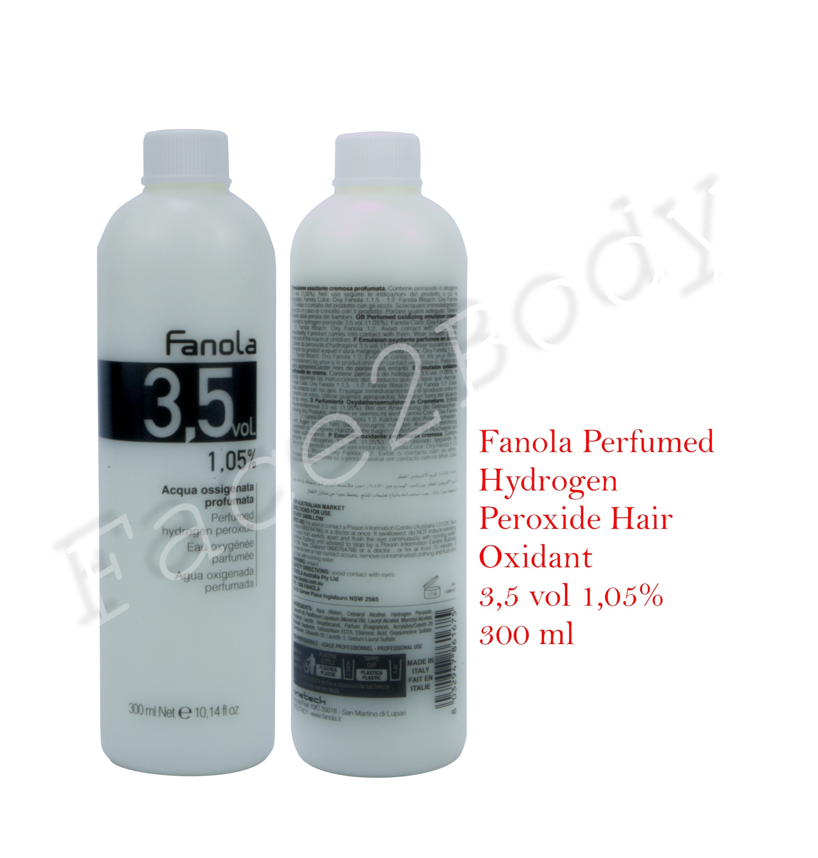 Fanola Perfumed Hydrogen Peroxide Hair Creamy Oxidants 3,5 VOL 300ml