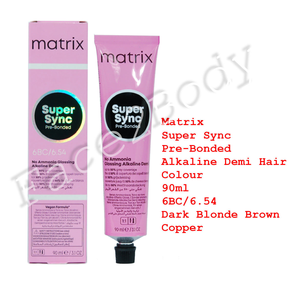 Matrix Super Sync Pre-Bonded Demi Hair Colour  6BC/6.54 Dark Blonde Brown Copper 90ml