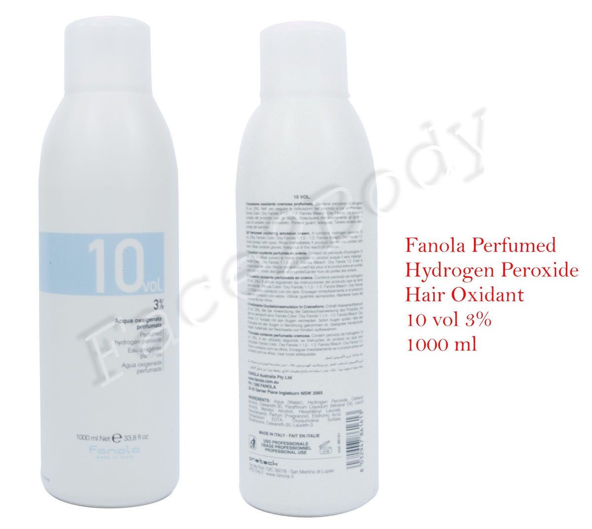 Fanola Perfumed Hydrogen Peroxide Hair Creamy Oxidants 10 VOL 1L