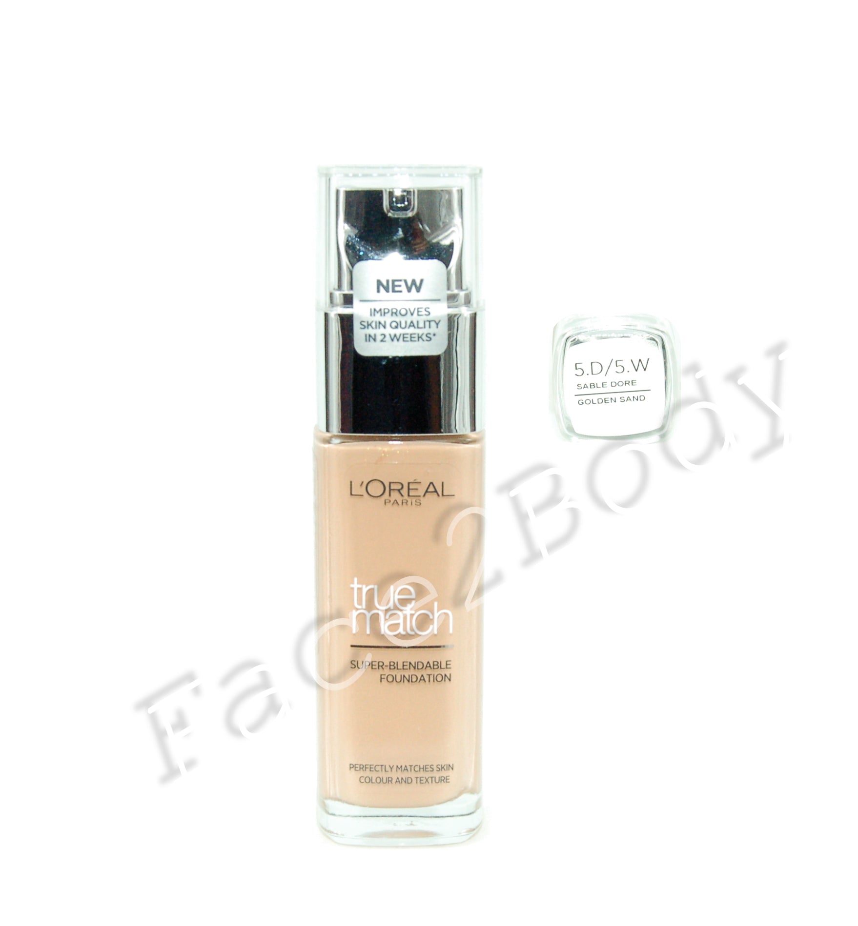 LOreal Paris True Match Liquid Foundation with SPF and Hyaluronic Acid 5.D/5.W 30ml
