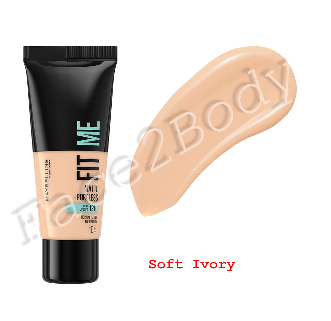 Maybelline Foundation Fit Me Matte & Poreless 30 ml- 104 Soft Ivory