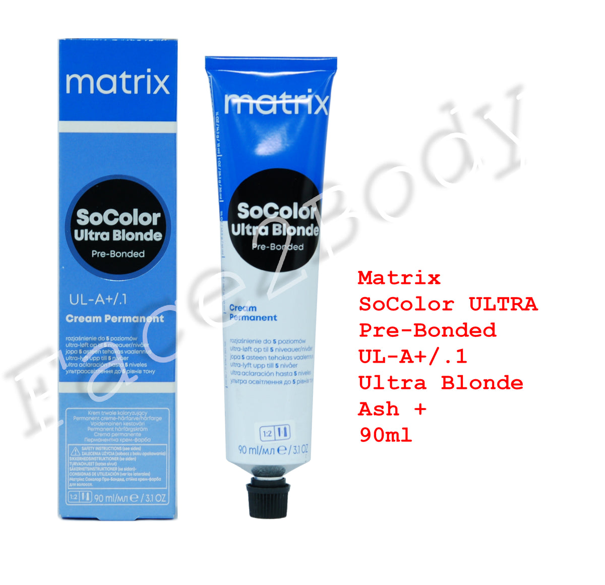 Matrix SoColor ULTRA Pre-Bonded Permanent UL-A+/.1  Ultra Blonde Ash + 90ml