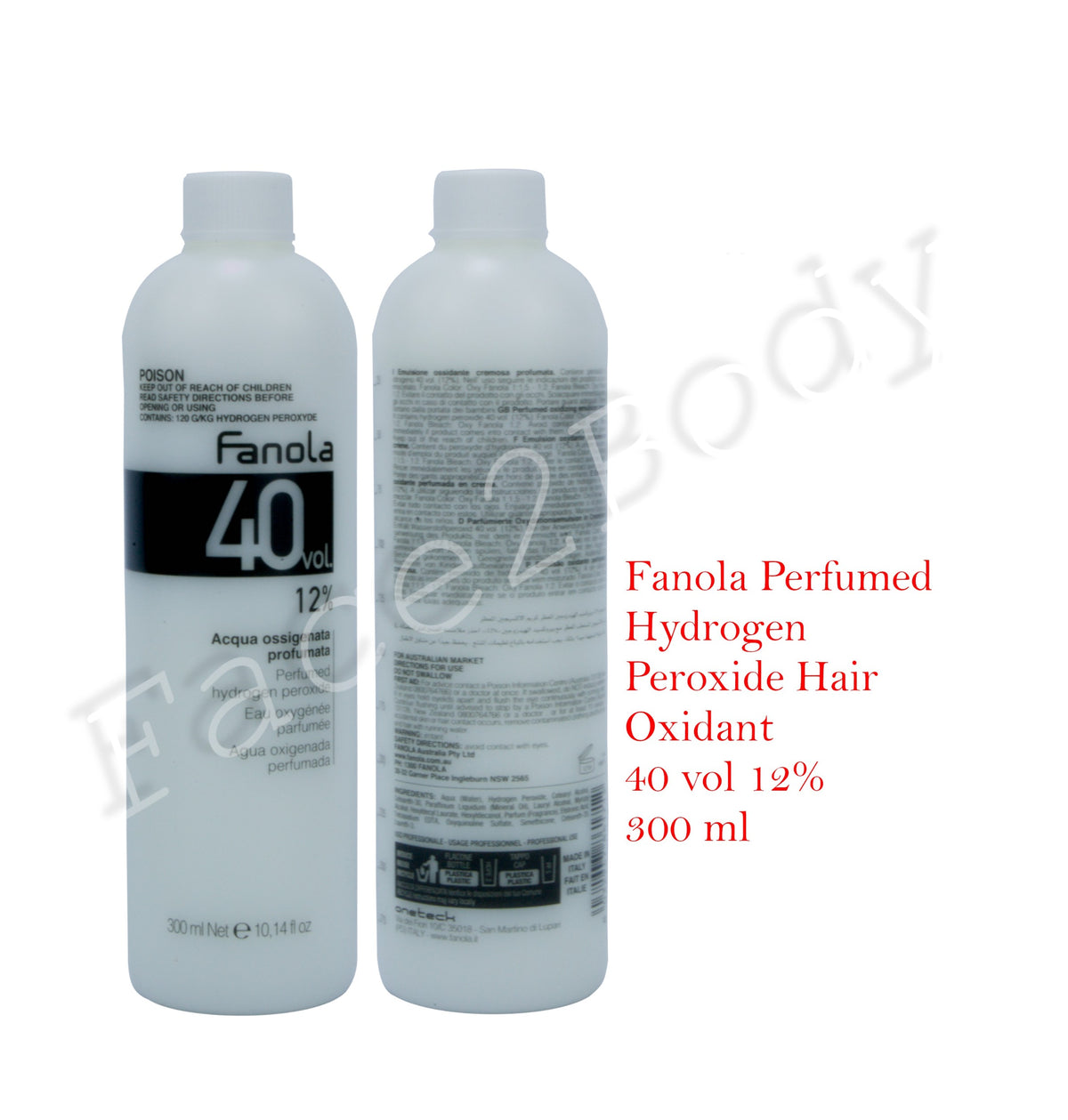 Fanola Perfumed Hydrogen Peroxide Hair Creamy Oxidants 40 VOL 300ml