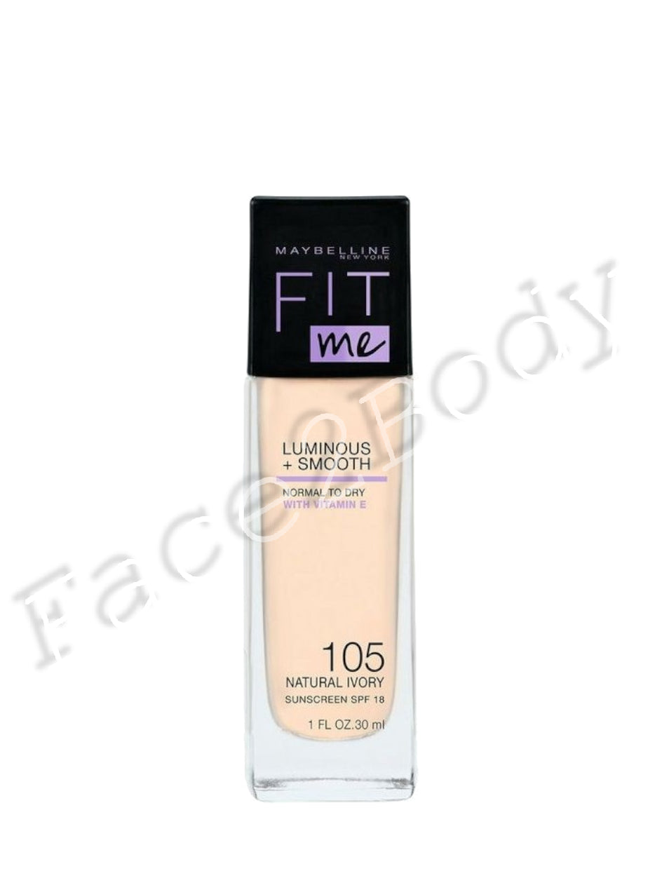 Maybelline Fit Me Luminous + Smooth Foundation SPF-18 105 Natural Ivory - 30ml
