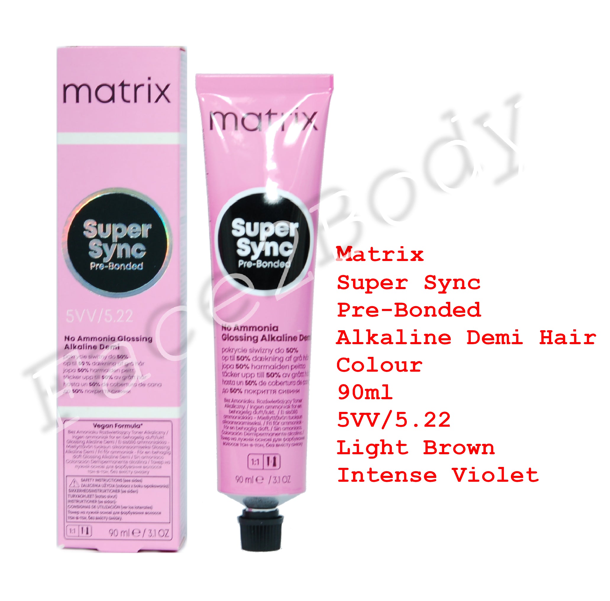 Matrix Super Sync Pre-Bonded Demi Hair Colour 5VV/5.22 Light Brown Intense Violet 90ml