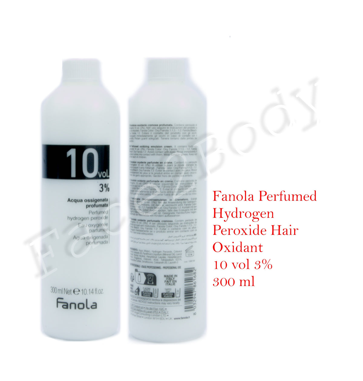 Fanola Perfumed Hydrogen Peroxide Hair Creamy Oxidants 10 VOL 300ml