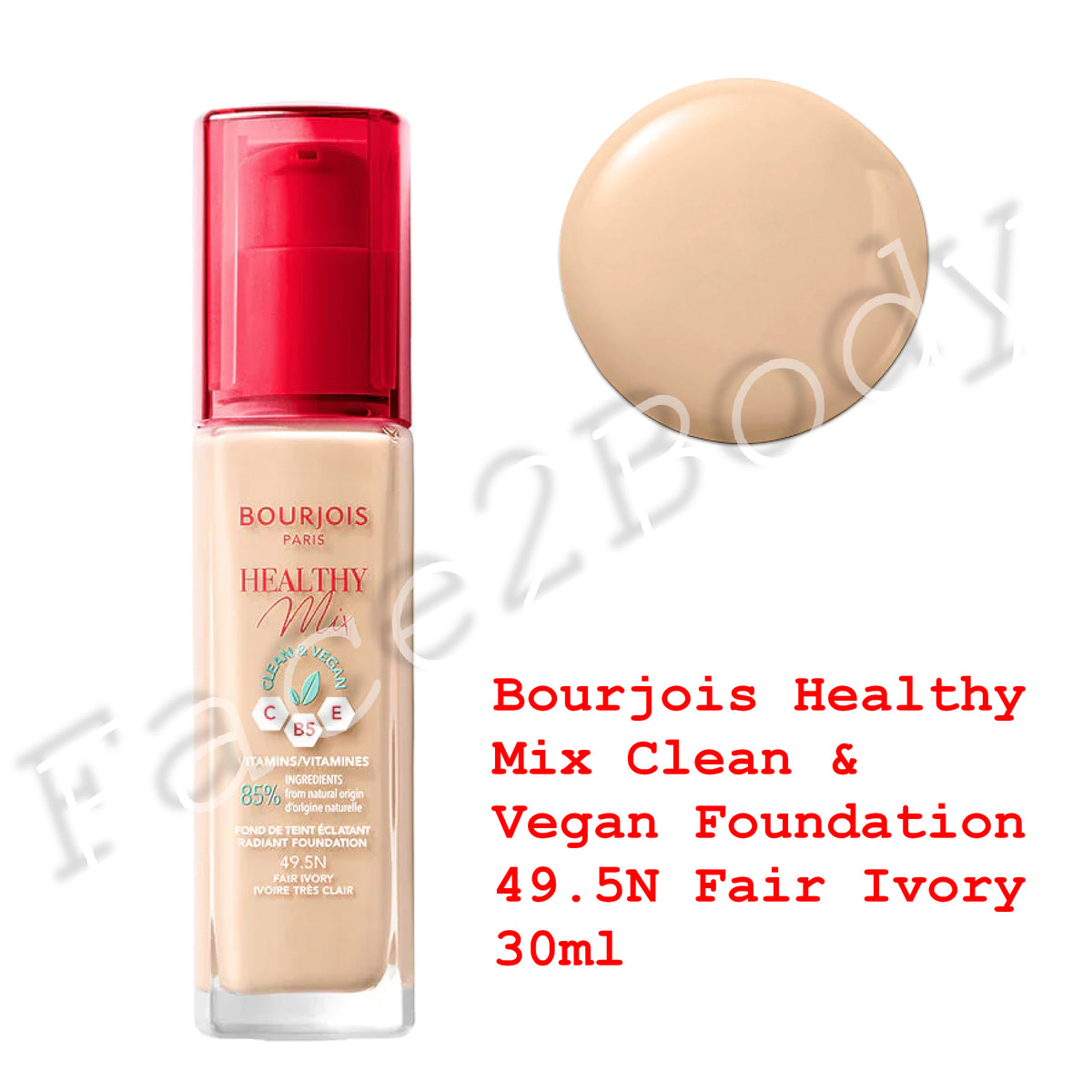 Bourjois Healthy Mix Clean & Vegan Foundation 49.5N Fair Ivory 30ml