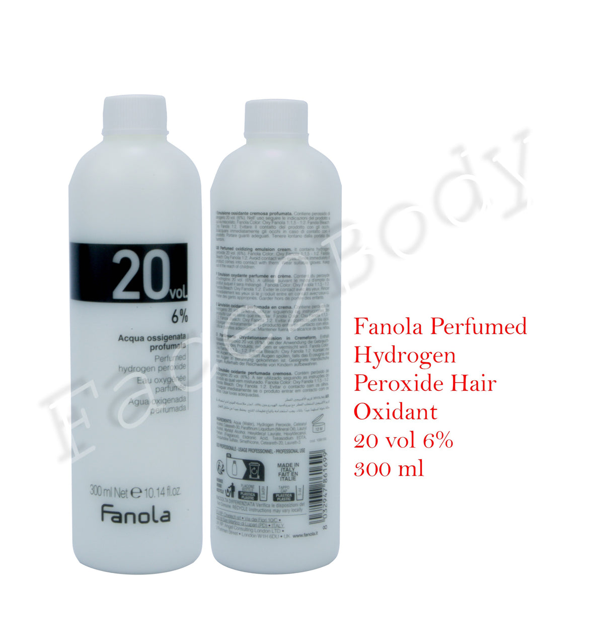 Fanola Perfumed Hydrogen Peroxide Hair Creamy Oxidants 20 VOL 300ml
