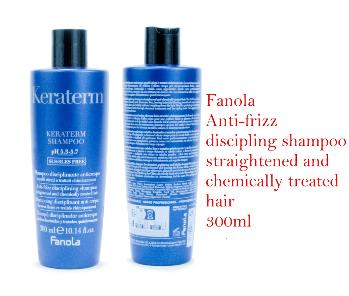 Fanola Keraterm Anti-frizz discipling shampoo straightened and chemically treated hair 300ml