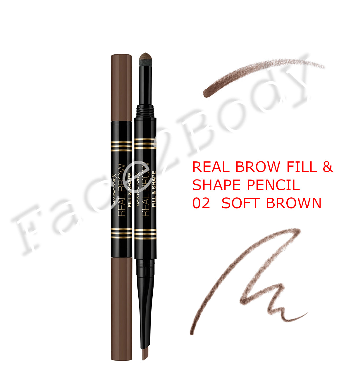 Max Factor Real Brow Fill & Shape Pencil - 02 Soft Brown