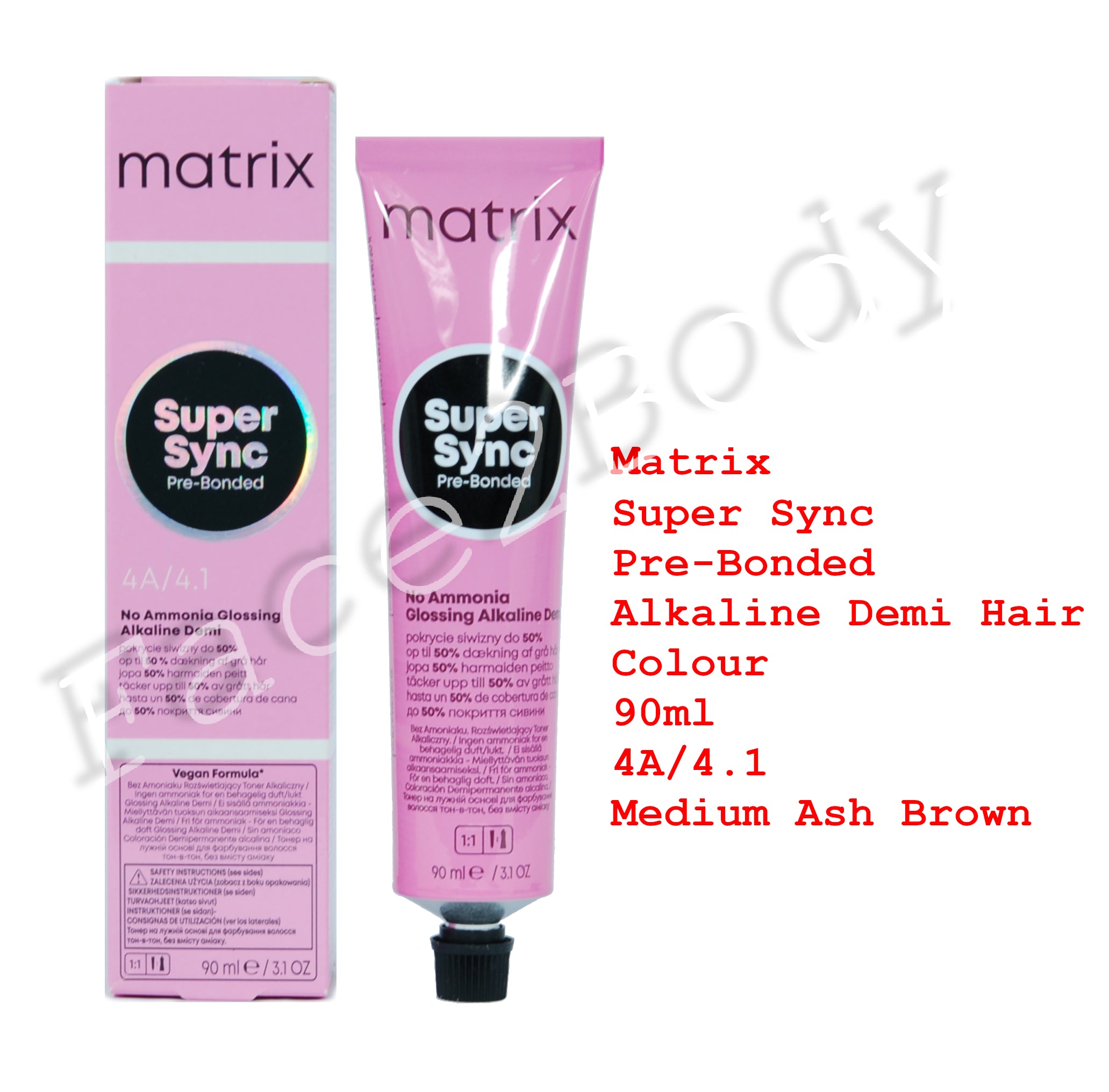 Matrix Super Sync Pre-Bonded Demi Hair Colour 4A/4.1 Medium Ash Brown 90ml