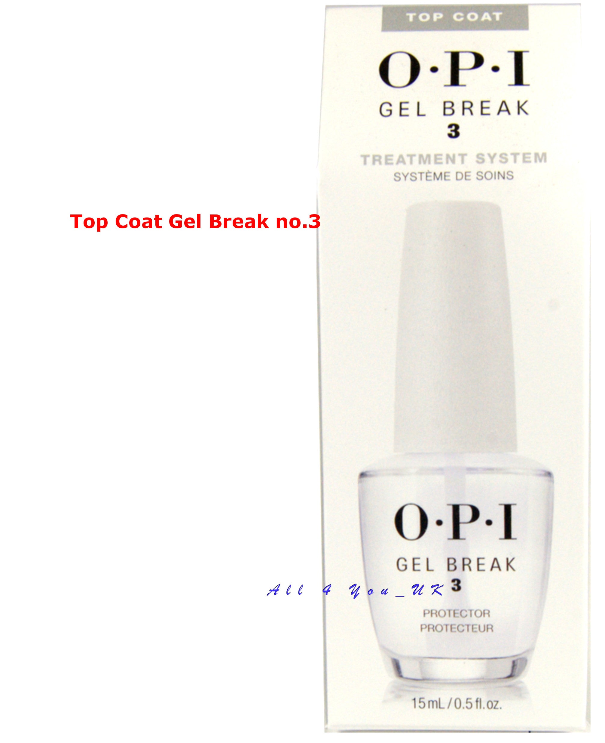 OPI Gel Break Protective Top Coat No.3 15ml