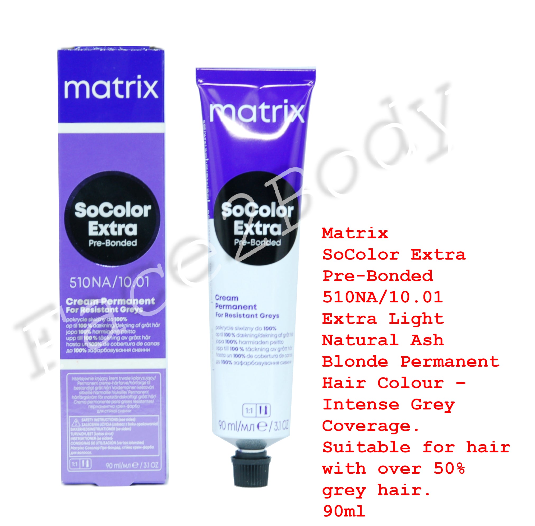 Matrix SoColor Extra Pre-Bonded 510NA/10.01 Ext Light Nat Ash Blonde Int GreyCov