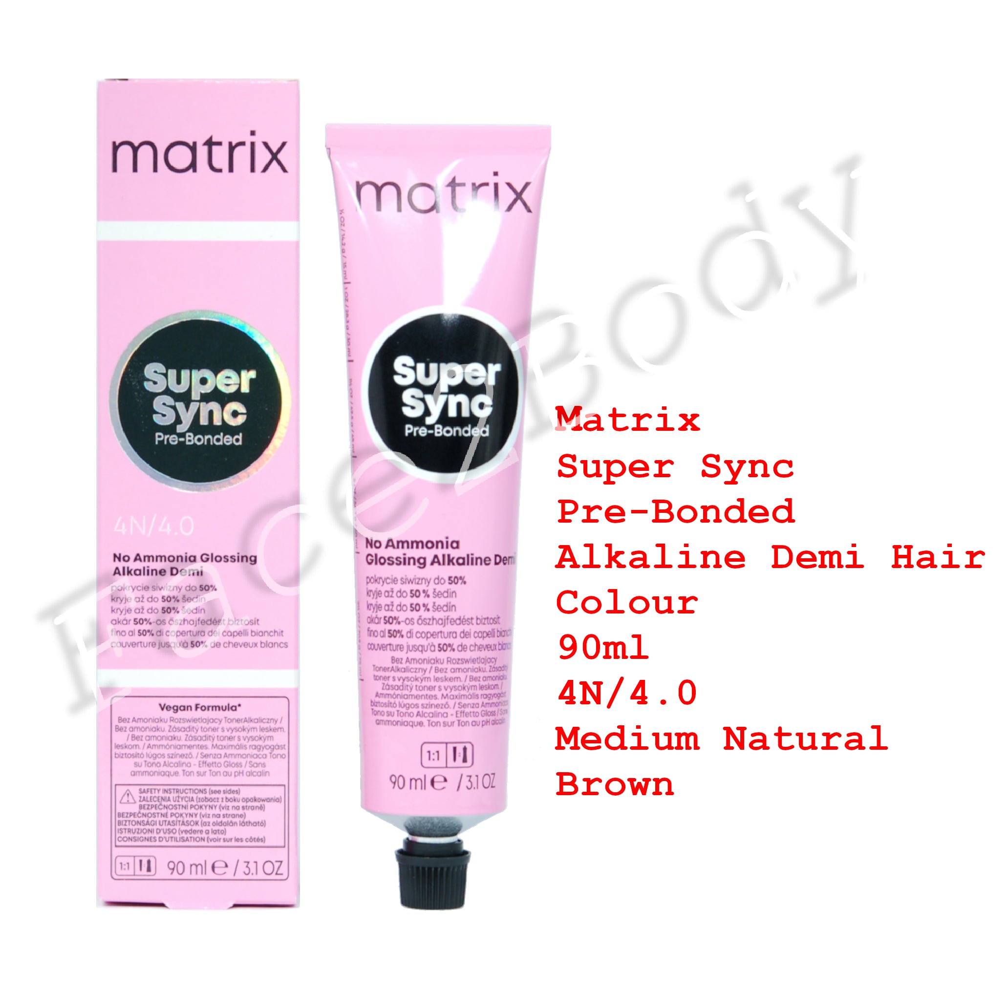 Matrix Super Sync Pre-Bonded Demi Hair Colour 4N/4.0 Medium Natural Brown 90ml