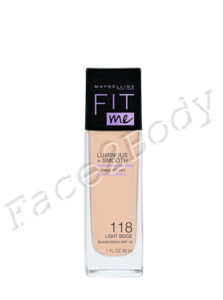 Maybelline Fit Me Luminous + Smooth Foundation SPF-18 118 Light Beige - 30ml
