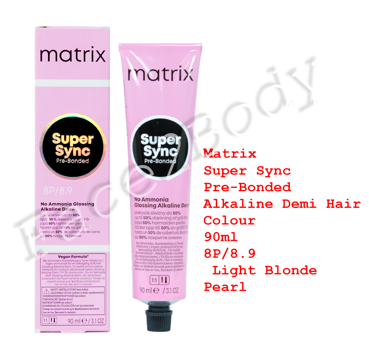 Matrix Super Sync Pre-Bonded Demi Hair Colour 8P/8.9 Light Blonde Pearl 90ml