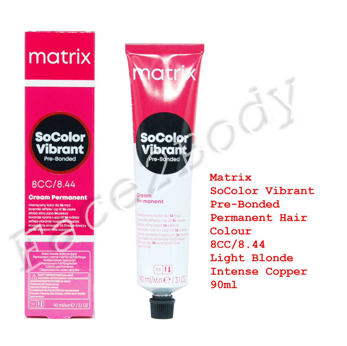 Matrix SoColor Vibrant Pre-Bonded Perm. Hair Colour8CC/8.44 L. Blonde In. Copper