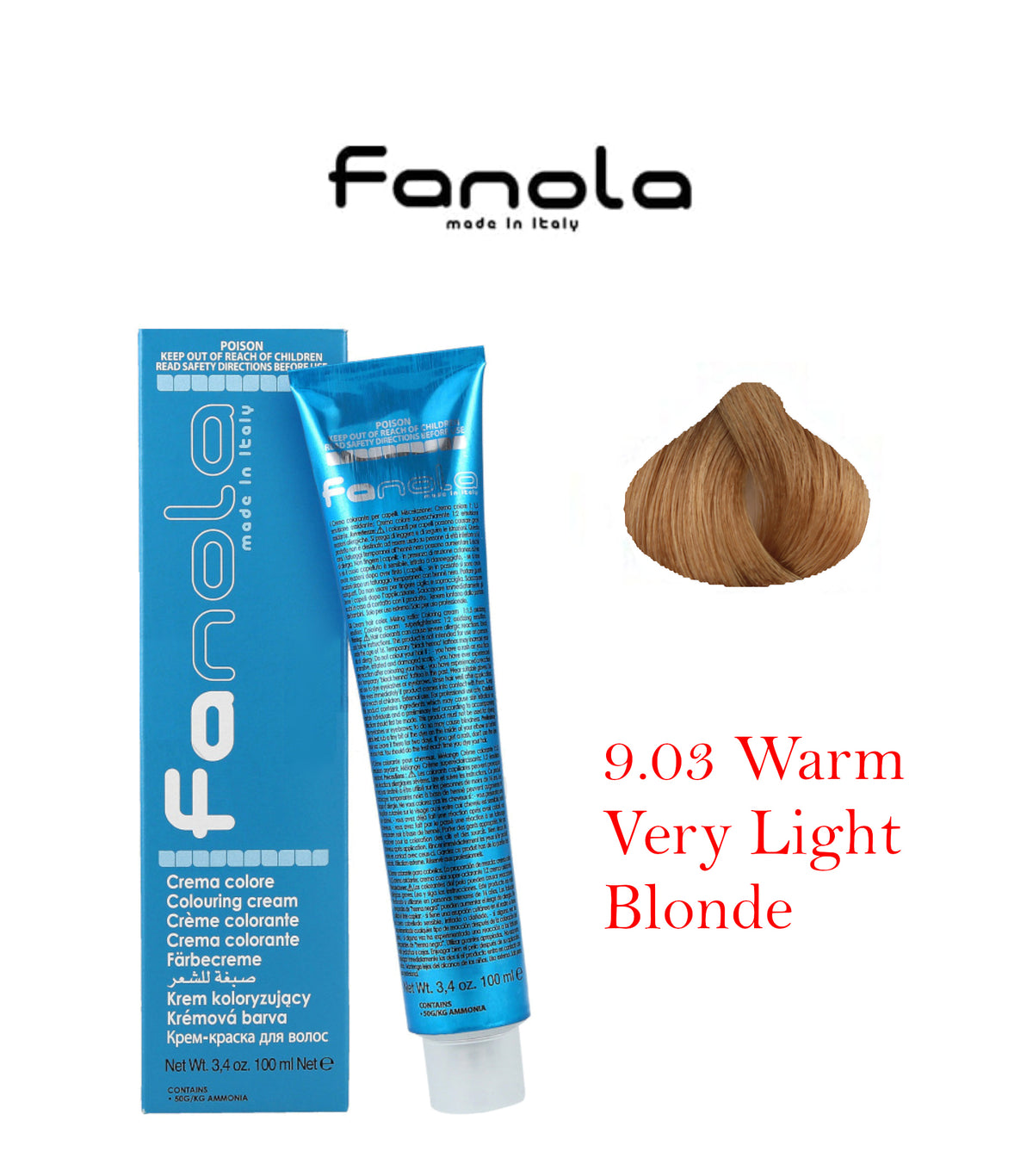 Fanola Color Cream 9.03 Warm Very Light Blonde