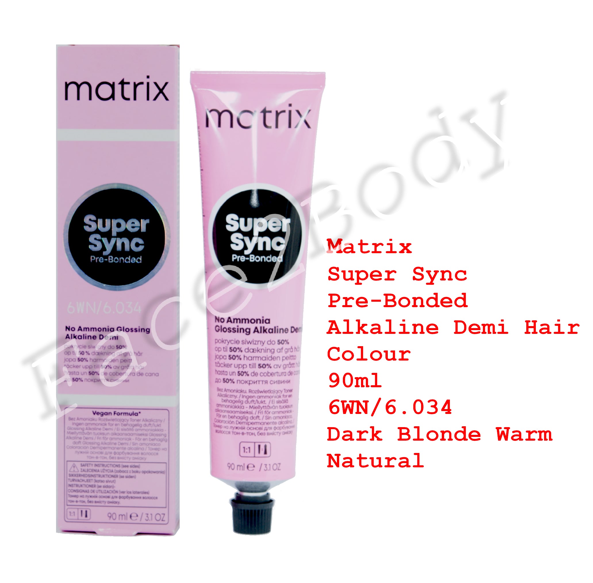 Matrix Super Sync Pre-Bonded Demi Hair Colour 6WN/6.034 Dark Blonde Warm Natural 90ml