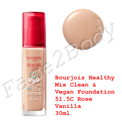 Bourjois Healthy Mix Clean & Vegan Foundation 51.5C Rose Vanilla 30ml