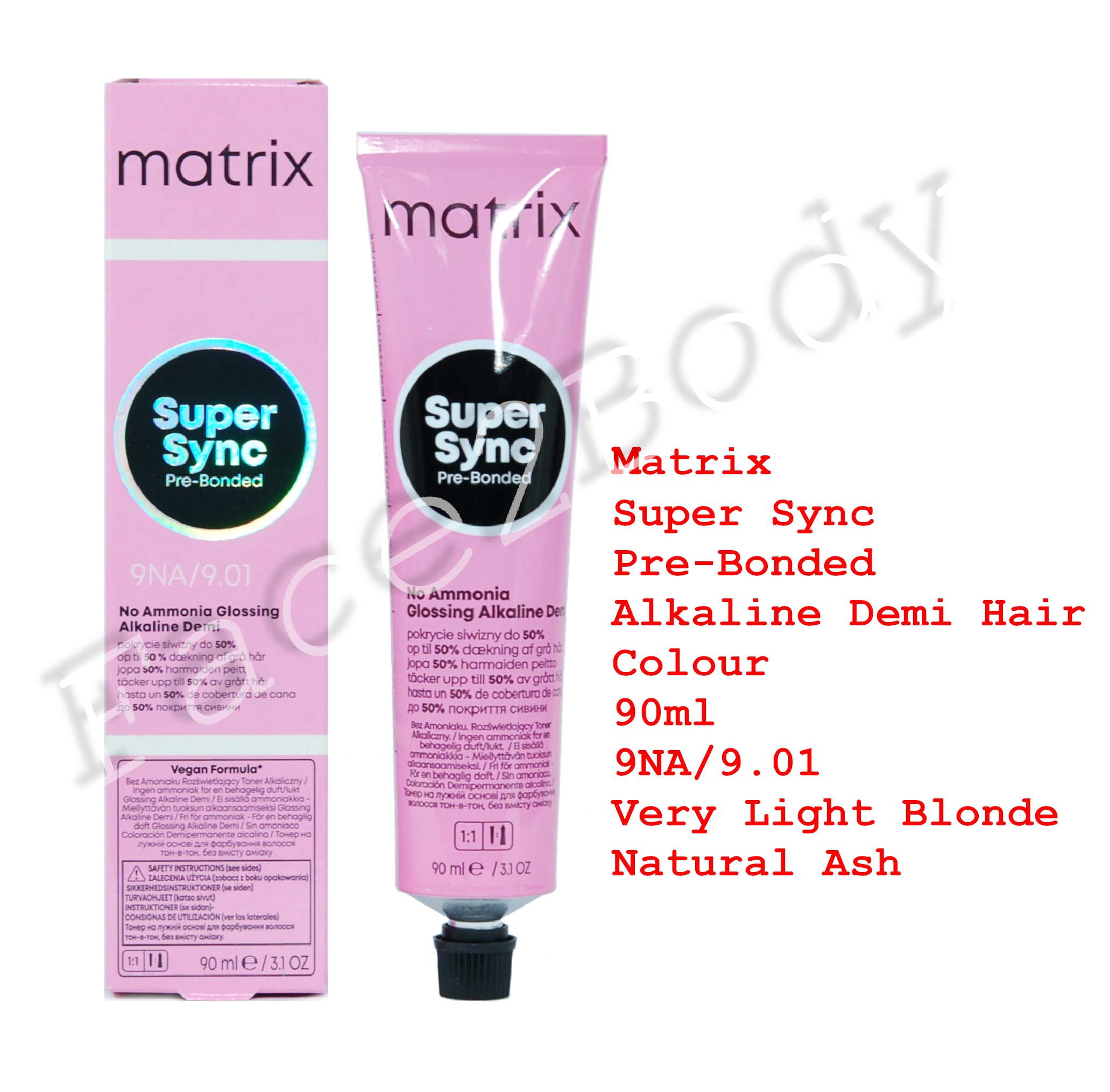 Matrix Super Sync Pre-Bonded Demi Hair Colour 9NA/9.01 Very Light Blonde Natural Ash 90ml