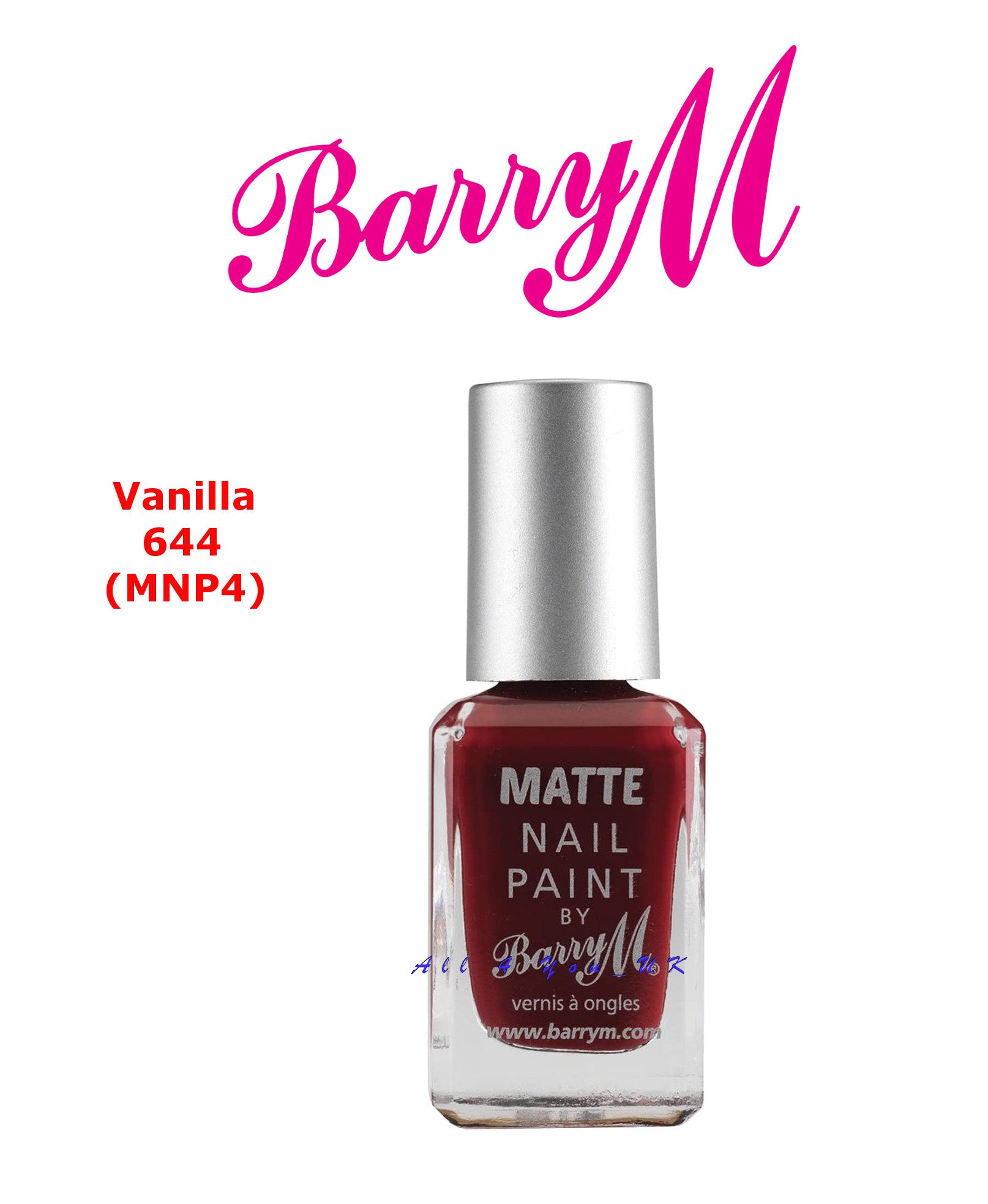 Barry M Matte Nail Paint Vanilla MNP4 10ml