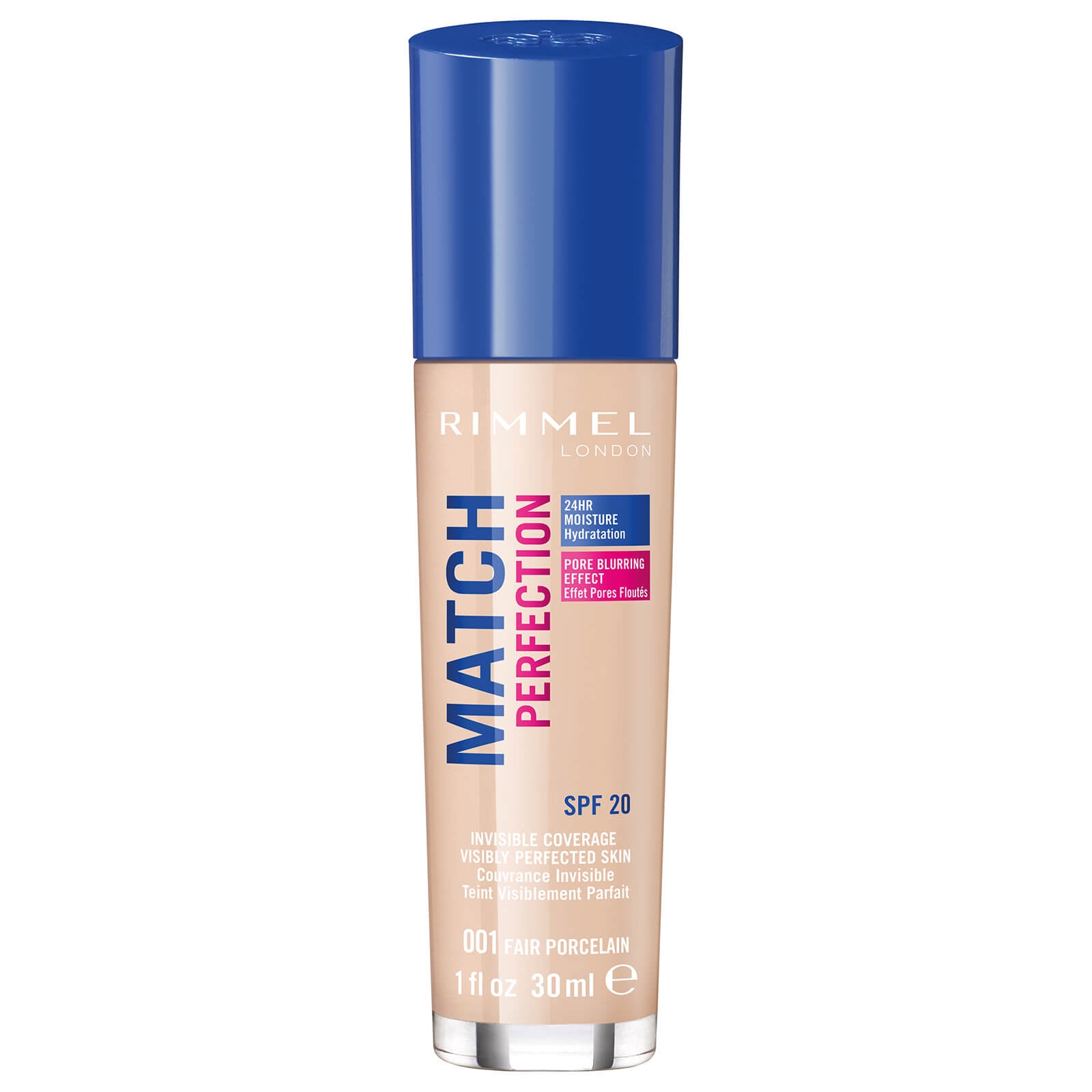 Rimmel Match Perfection Foundation 30ml - SPF 20/ SPF 15 - 001 Fair Porcelain