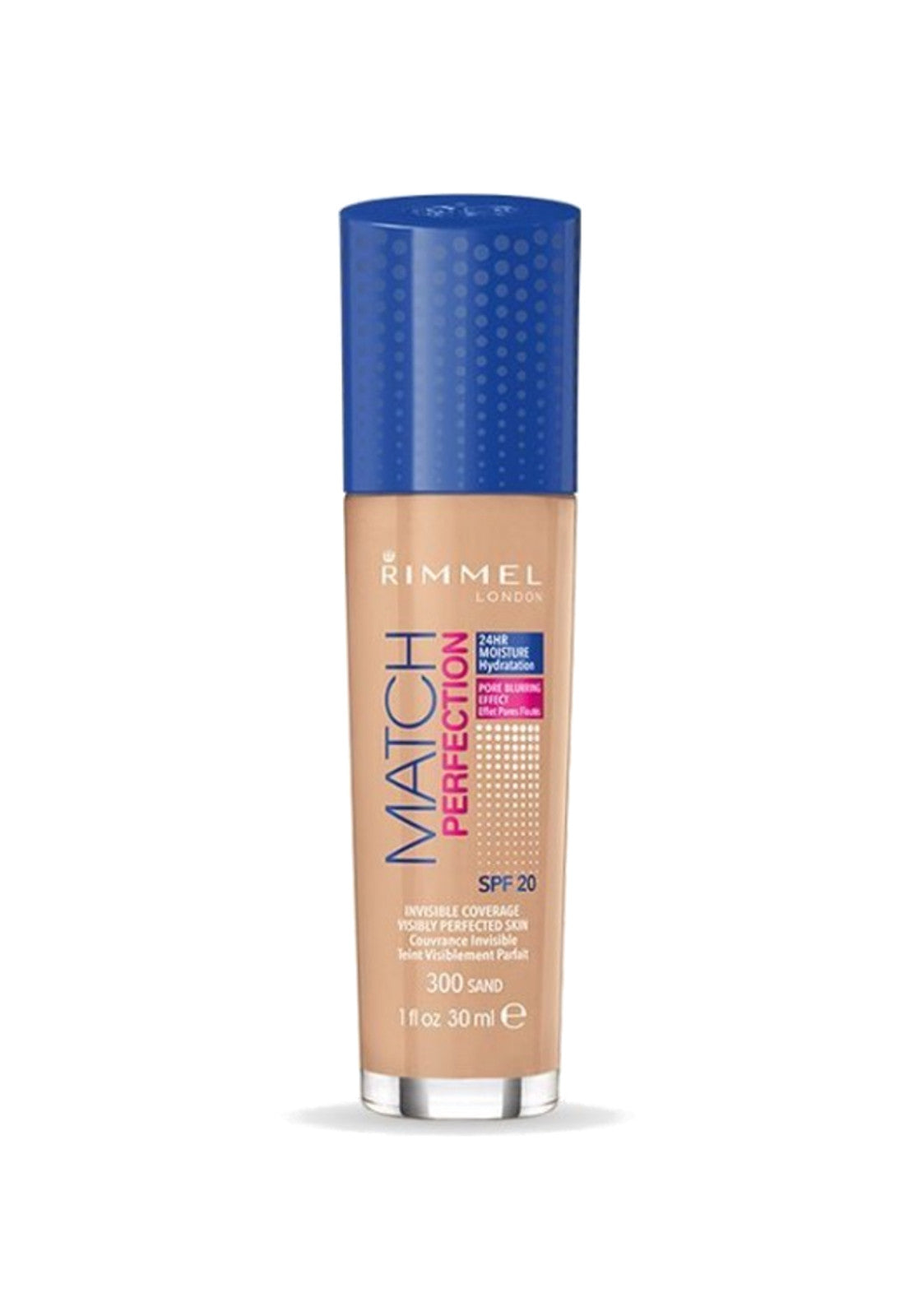 Rimmel Match Perfection Foundation 30ml - SPF 20/ SPF 15 - 300 Sand